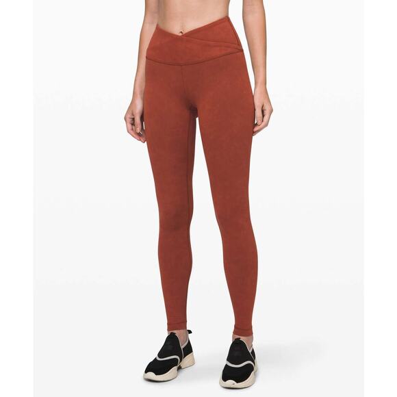 Lululemon Always On High-Rise Tight 28" Size 4 EUC Sky Wash Print Rustic Clay - Picture 2 of 9